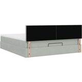  Otomanski krevet s madracem svijetlosivi 180x200 cm baršunasti | shoptok.hr