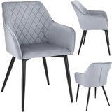 Jumi Stol APIS, siv, oblazinjen v žamet, (21888386) | Shoptok.si