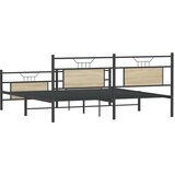  Metalni okvir kreveta bez madraca boja hrasta sonome 160x200 cm | shoptok.hr