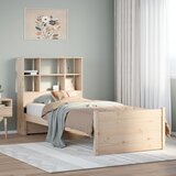 vidaXL Krevet s regalom za knjige bez madraca 100 x 200 cm od borovine | shoptok.hr