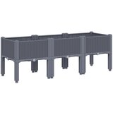 Furnova Cvetlično korito z nogami sivo 120x40x42 cm PP, (21921968) | Shoptok.si