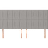  Posteljno vzglavje 4 kosa svetlo siv 90x5x78/88 cm blago, (20792915) | Shoptok.si