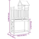  Igraći Toranj Smeđa 110.5 x 52.5 x 215 cm Čvrsto borovo drvo | shoptok.hr
