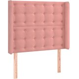  Uzglavlje s ušima ružičasto 83x16x118/128 cm baršunasto | Eponuda.com
