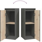  Zidni ormarić sivi 30 x 30 x 80 cm od masivne borovine | shoptok.hr