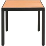 In Vrtna miza rjava 80x80x74 aluminij in WPC | Shoptok.si