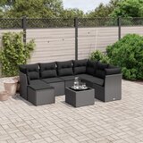 vidaXL 8-dijelni set vrtnih sofa od poliratana s jastucima crni | shoptok.hr
