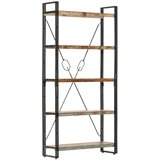 Police za knjige s 5 razina 90 x 30 x 180 cm obnovljeno drvo | shoptok.hr