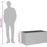  Vrtna kutija za pohranu od poliratana 100 x 50 x 50 cm smeđa | shoptok.hr