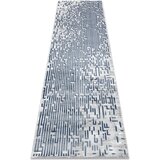 RugsX Preproge Preproga AKRIL VALS 3943 Overdubbed labirint siva 80x300 cm Siva | Shoptok.si