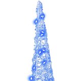 vidaXL Božično drevo med 90 LED 3 pcs Modra 40 cm 60 cm 80 cm Akril | Shoptok.si