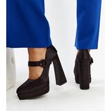 Gemre Black high block heel pumps Mikea | ePonuda.com