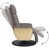  Naslanjač z naslonjalom za noge taupe blago, (20927392) | Shoptok.si