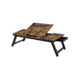 RUSTIC Laptop Table with Drawer, Rustic, LLD110B01