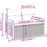  6-dijelni set vrtnih sofa s jastucima crni od poliratana | shoptok.hr