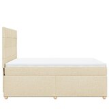  Krevet s oprugama i madracem krem 140x200 cm od tkanine | shoptok.hr