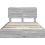  Postelja s shranjevanjem z vzglavjem Siva Sonoma 150 x 200 cm, (5000106656) | Shoptok.si