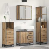  Set namještaja za kupaonicu 4 kom. Umjetnički hrast Smeđa 65 x 33 x 60 cm | shoptok.hr
