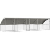 Kućica za pse 4 pcs Srebrno 8 x 2 x 2 m Pocinčani čelik | shoptok.hr