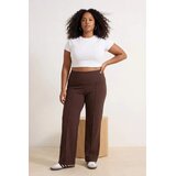 Trendyol Ženske pantalone TBBSS26AR00020, Braon Cene