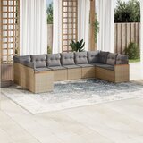 Maison Chic Seti vrtnega pohištva - Vrtna garnitura - Vrtni pohištvo set 10-delna z blazinami bež poli ratan, (21812539) | Shoptok.si