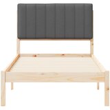  Krevetni okvir s tapiciranim uzglavljem Tamno siva 90 x 190 cm | shoptok.hr