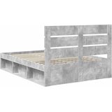  Krevetna konstrukcija Beton 140 x 200 cm Čvrsto borovo drvo | shoptok.hr