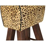  Tabure DKD Home Decor Crna Drvo Smeđa Koža (43 x 35 x 75 cm) | shoptok.hr
