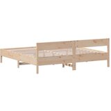  Okvir kreveta s uzglavljem 200 x 200 cm od masivne borovine | shoptok.hr