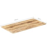 MM Stolna ploča od masivnog drva manga 25 - 27 mm 100 x 60 cm | shoptok.hr