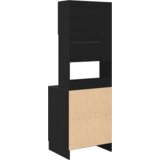 vidaXL Kuhinjska omara Črna bukovina 60x50x180 cm Inženirski les | Shoptok.si