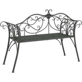  Vrtna klupa 2-Broj sjedala 130 x 47 x 90 cm Čelik Srebrno Siva | Eponuda.com