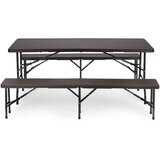 Modern Home sklopivi set sto180cm sa 2 klupe ratan brown cene