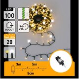 Aigostar LED spoljašnji božićni lanac 80xLED+20xLED 8m IP44 topla+hladna bela Cene