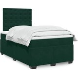  Krevet box spring s madracem tamnozeleni 120x190 cm baršunasti | shoptok.hr