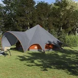 Teepee šotor s streho Siva in oranžna 600 x 600 x 347 cm, (5000091134)