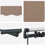  Povlačivi tende Sivosmeđa 450 × 350 cm Tkanina i Aluminij | shoptok.hr