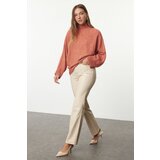 Trendyol Dusty Rose Soft Texture Wide Pattern Knitwear Sweater | Shoptok.si