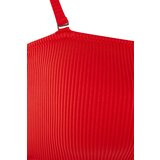 Trendyol Red Textured Strapless Bikini Top | ePonuda.com