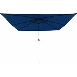  Vrtni suncobran S LED lampica Azurnoplava 295 x 295 x 245 cm | shoptok.hr