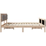 Krevetna konstrukcija s uzglavljem Sivo-smeđa 160 x 200 cm | shoptok.hr
