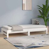  Izvlečna dnevna postelja bela 2x(90x190) cm trdna borovina, (20726455) | Shoptok.si