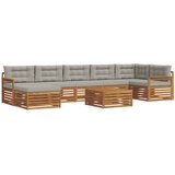  Set vanjskih sofa 8 kom. Prirodna i svijetlo siva | shoptok.hr