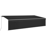 vidaXL Ročno zložljiva tenda s senčilom 6x3 m antracitna | Shoptok.si