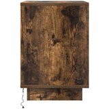  Noćni ormarići s LED svjetlima 2 kom dimljeni hrast 38x34x50 cm | shoptok.hr