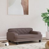 vidaXL Krevet za pse smeđi 70 x 45 x 30 cm umjetne kože Cijene