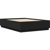 vidaXL Posteljni okvir črn 140x200 cm inženirski les | Shoptok.si
