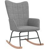  Gugalni stol s stolčkom svetlo sivo blago, (20804081) | Shoptok.si