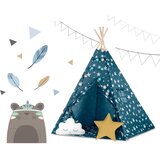  Teepee šator za djecu s nukido svjetlima - plavi | shoptok.hr