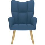 vidaXL Stol za sproščanje modro blago | Shoptok.si